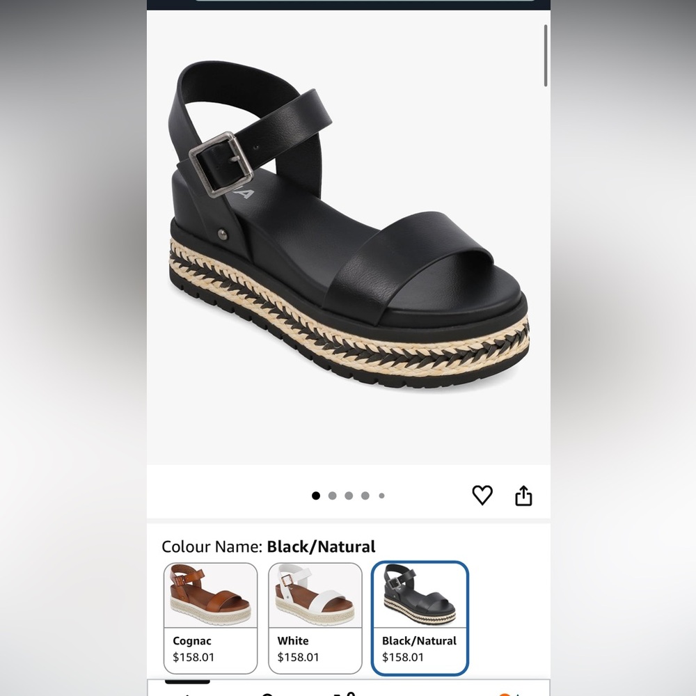 MIA Black Platform Espadrille Sandals